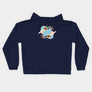 Freedom Watermelon Power Blue Background Kids Hoodie